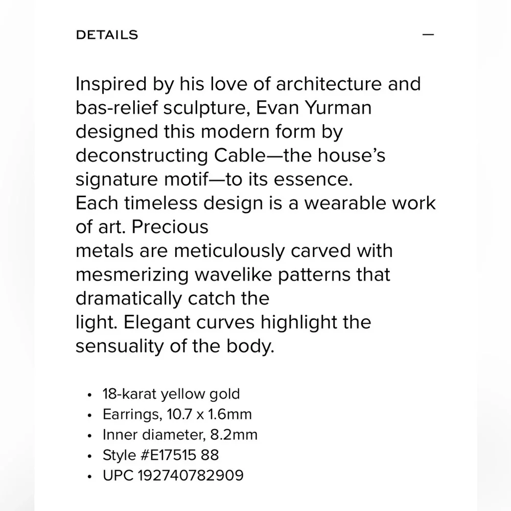 David Yurman Sculpted Cable Micro Huggies - Picture 10 of 10